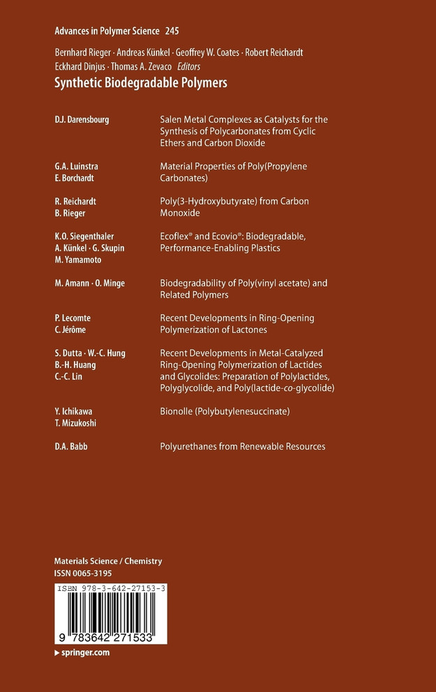 Synthetic Biodegradable Polymers