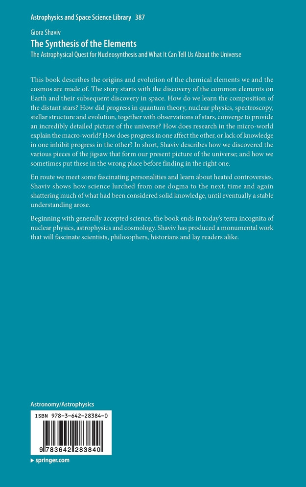 The Synthesis of the Elements