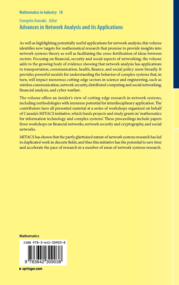 Advances in Network Analysis and its Applications