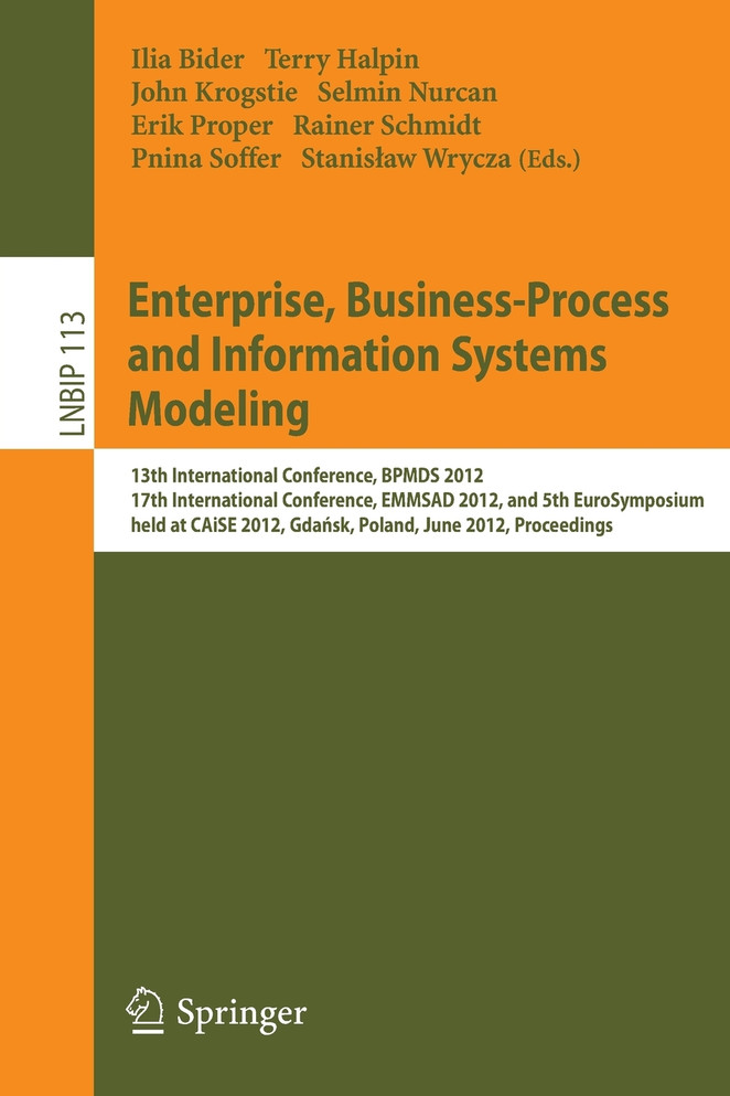 Enterprise, Business-Process and Information Systems Modeling