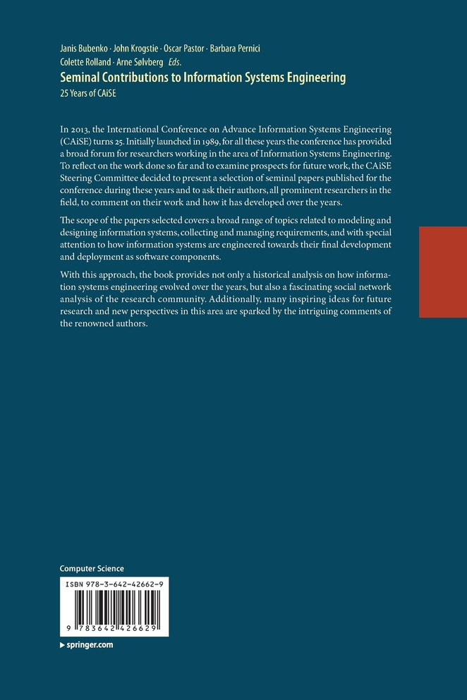 Seminal Contributions to Information Systems Engineering