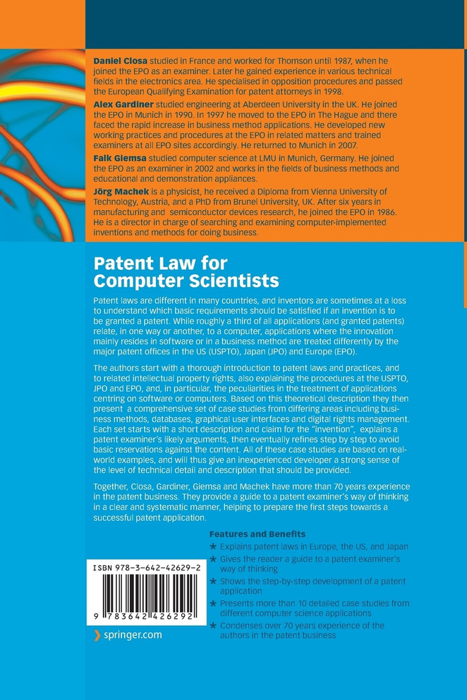 Patent Law for Computer Scientists