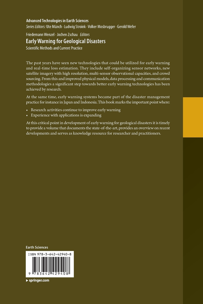 Early Warning for Geological Disasters