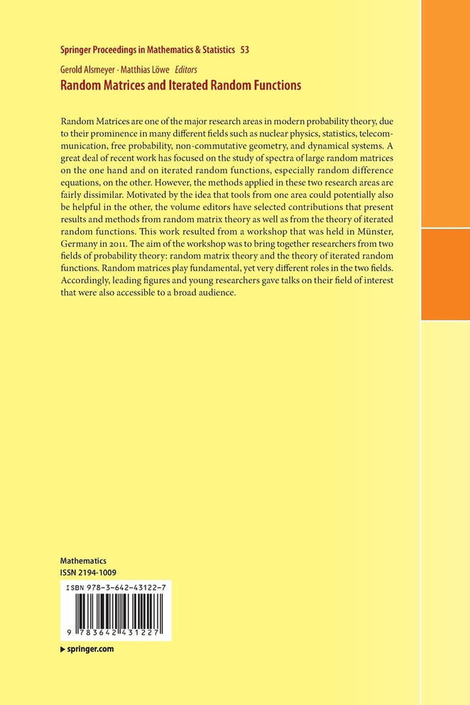 Random Matrices and Iterated Random Functions