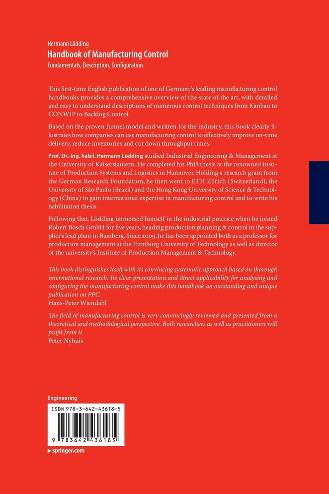 Handbook of Manufacturing Control