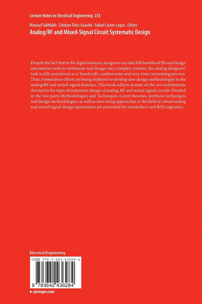 Analog/RF and Mixed-Signal Circuit Systematic Design