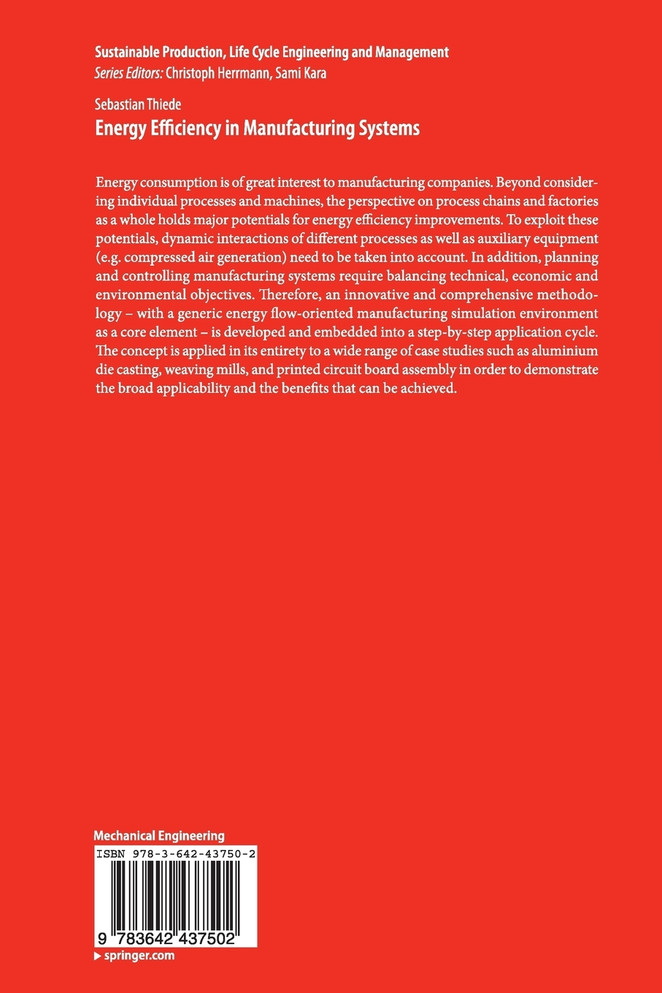 Energy Efficiency in Manufacturing Systems