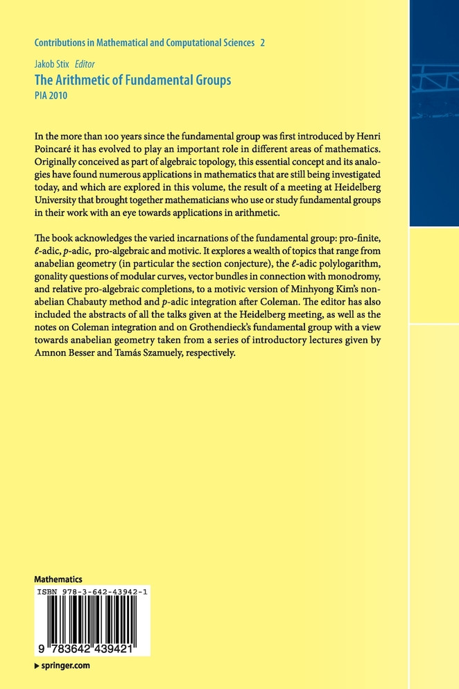 The Arithmetic of Fundamental Groups