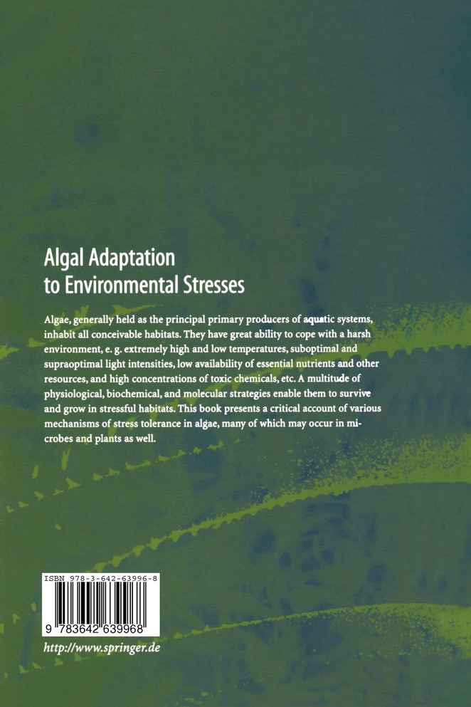 Algal Adaptation to Environmental Stresses