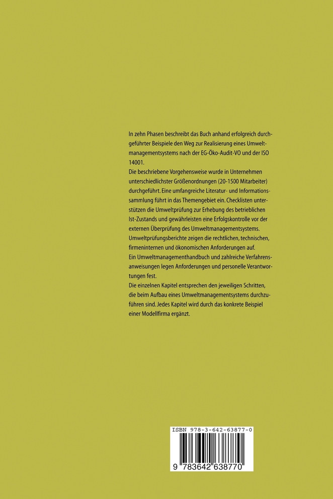 Einführung eines Umweltmanagementsystems in kleinen und mittleren Unternehmen