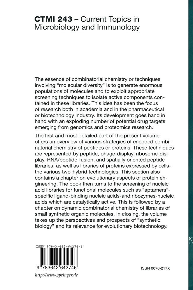 Combinatorial Chemistry in Biology