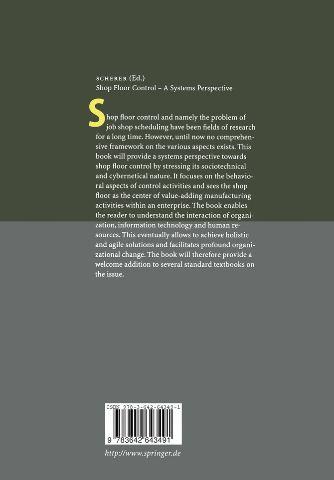 Shop Floor Control - A Systems Perspective
