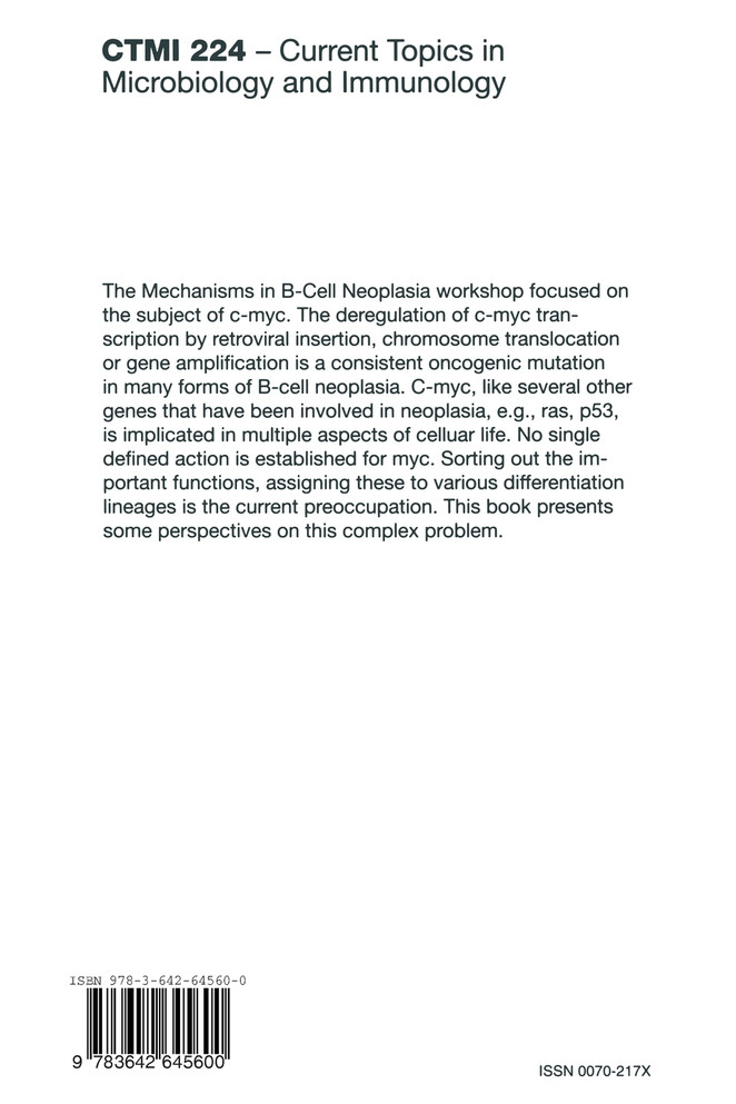 C-Myc in B-Cell Neoplasia