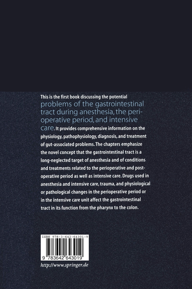 Problems of the Gastrointestinal Tract in Anesthesia, the Perioperative Period, and Intensive Care