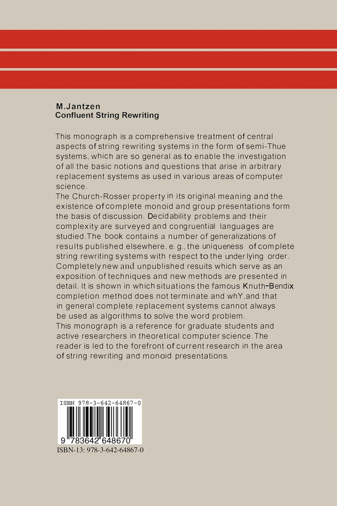 Confluent String Rewriting