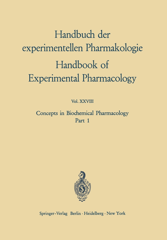 Concepts in Biochemical Pharmacology