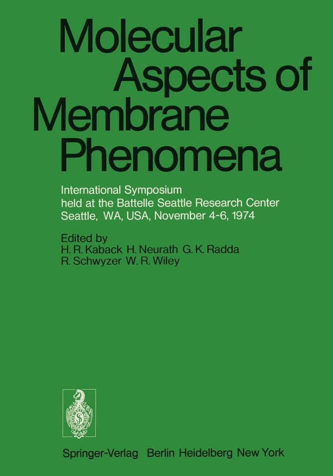 Molecular Aspects of Membrane Phenomena