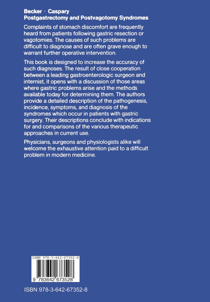 Postgastrectomy and Postvagotomy Syndromes
