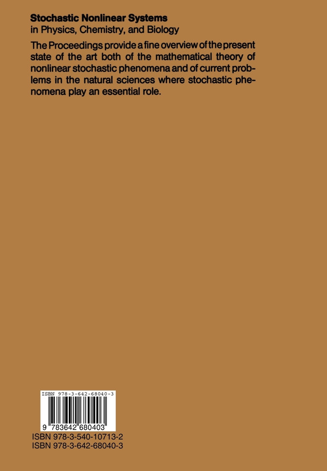 Stochastic Nonlinear Systems in Physics, Chemistry, and Biology