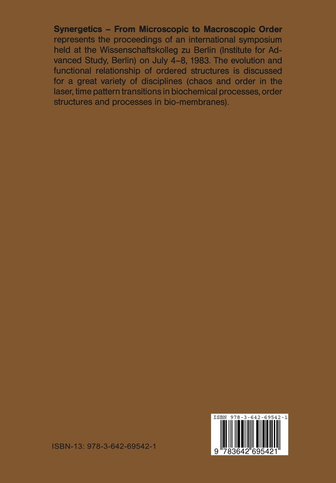 Synergetics - From Microscopic to Macroscopic Order