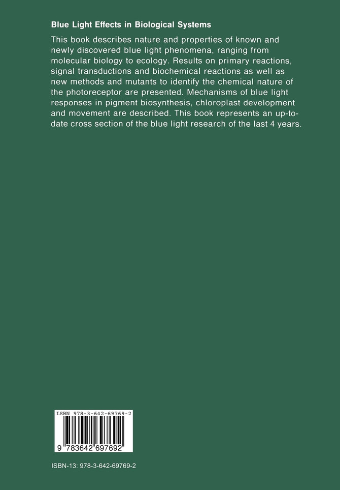 Blue Light Effects in Biological Systems