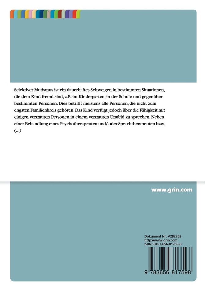 Sprachlosigkeit bei Mehrsprachigkeit. Selektiver Mutismus bei Kindern mit Migrationshintergrund