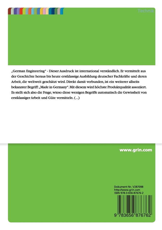 „German Engineering" - Gibt es eine deutsche Ingenieurskultur?