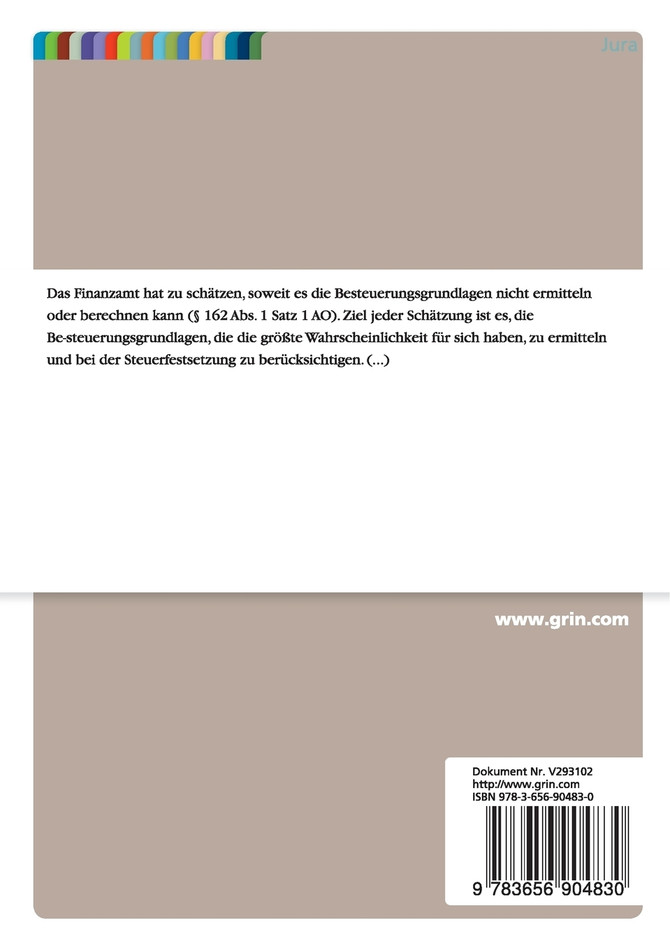 Methoden der Schätzungen im Steuerrecht