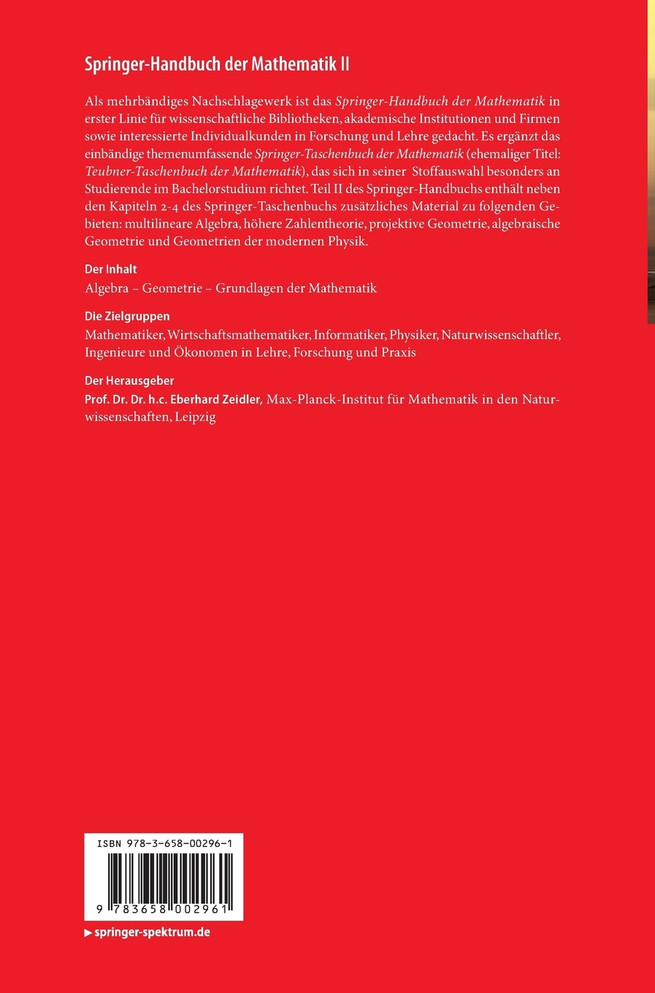 Springer-Handbuch der Mathematik II
