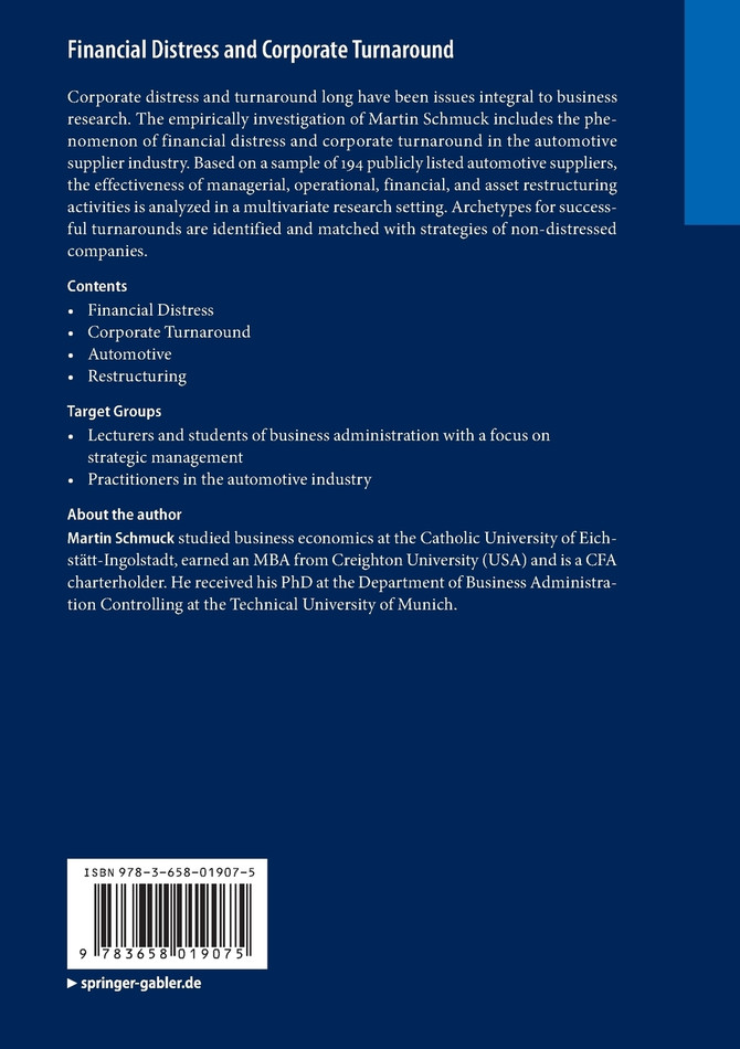 Financial Distress and Corporate Turnaround