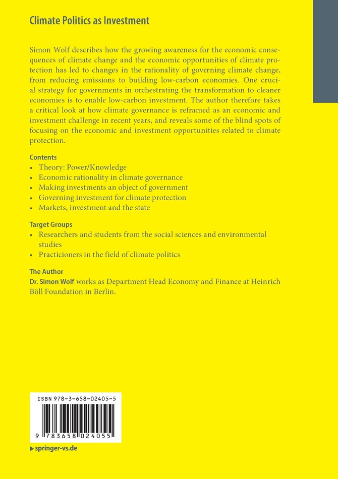 Climate Politics as Investment