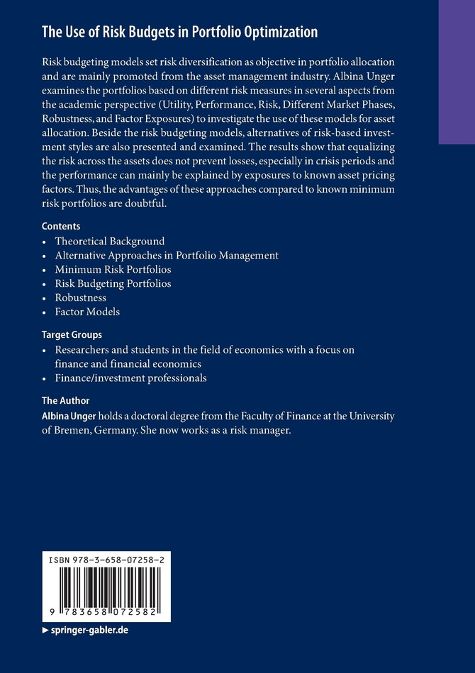 The Use of Risk Budgets in Portfolio Optimization