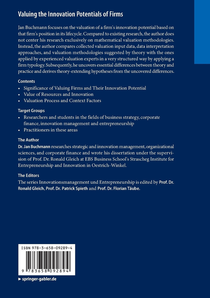 Valuing the Innovation Potentials of Firms