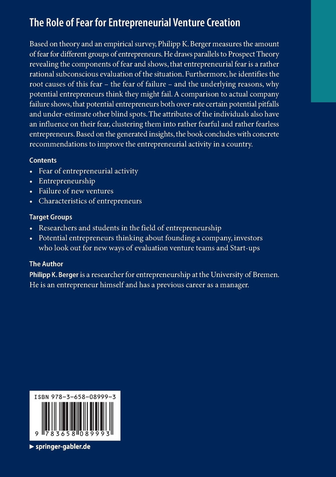 The Role of Fear for Entrepreneurial Venture Creation