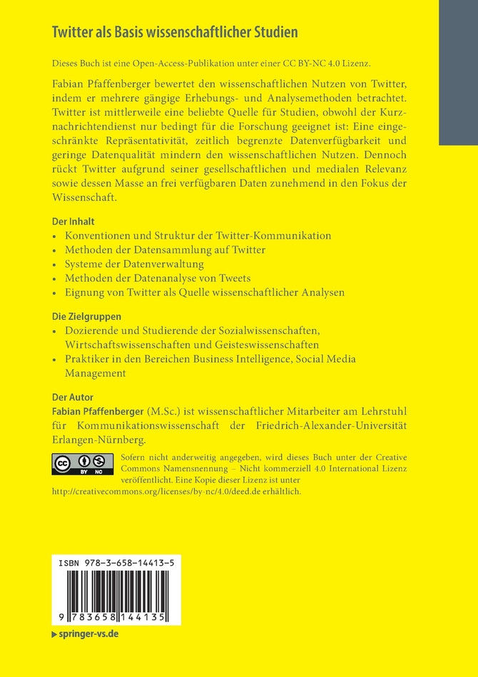 Twitter als Basis wissenschaftlicher Studien