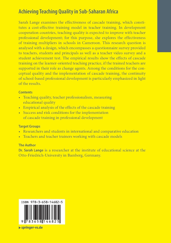 Achieving Teaching Quality in Sub-Saharan Africa