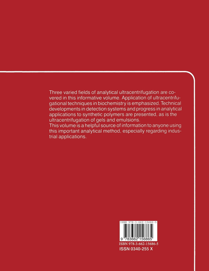 Progress in Analytical Ultracentrifugation