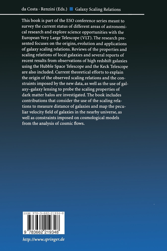 Galaxy Scaling Relations