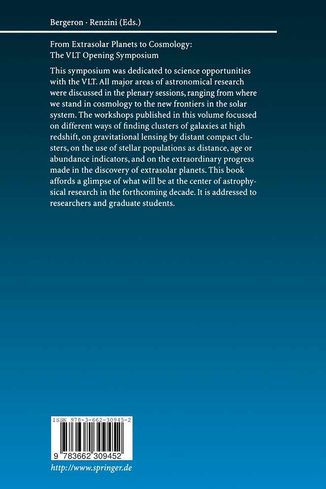 From Extrasolar Planets to Cosmology