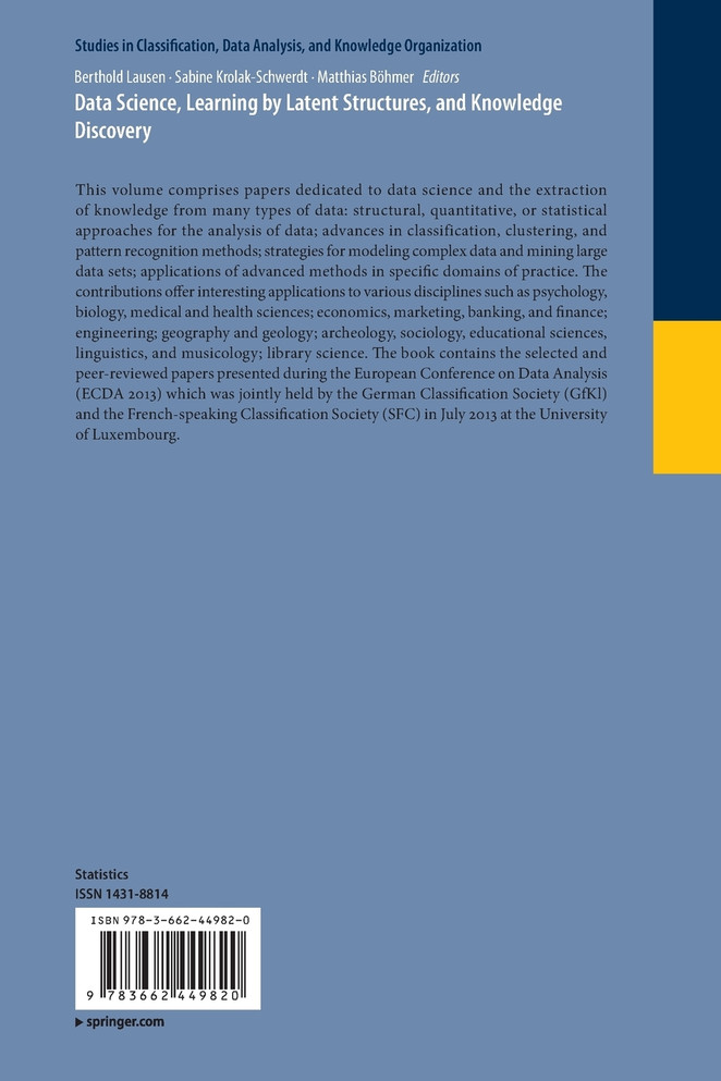 Data Science, Learning by Latent Structures, and Knowledge Discovery