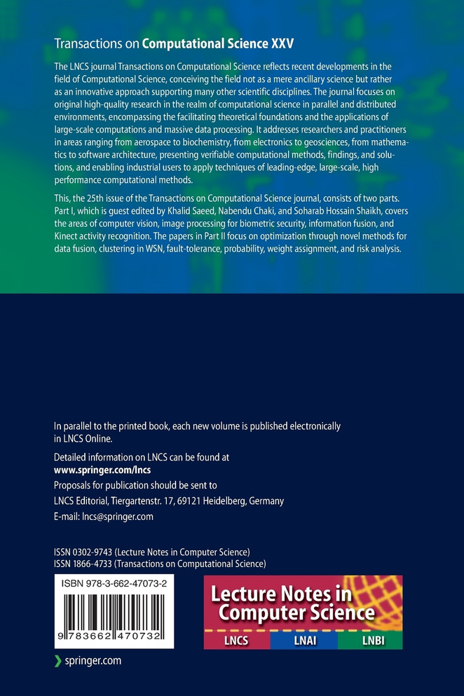 Transactions on Computational Science XXV