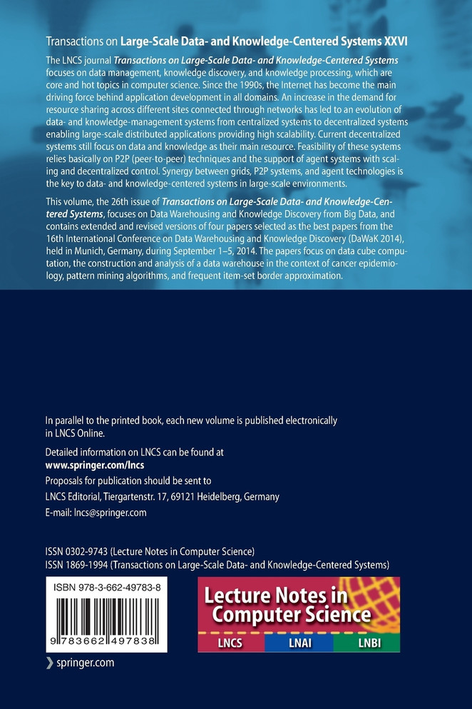 Transactions on Large-Scale Data- and Knowledge-Centered Systems XXVI