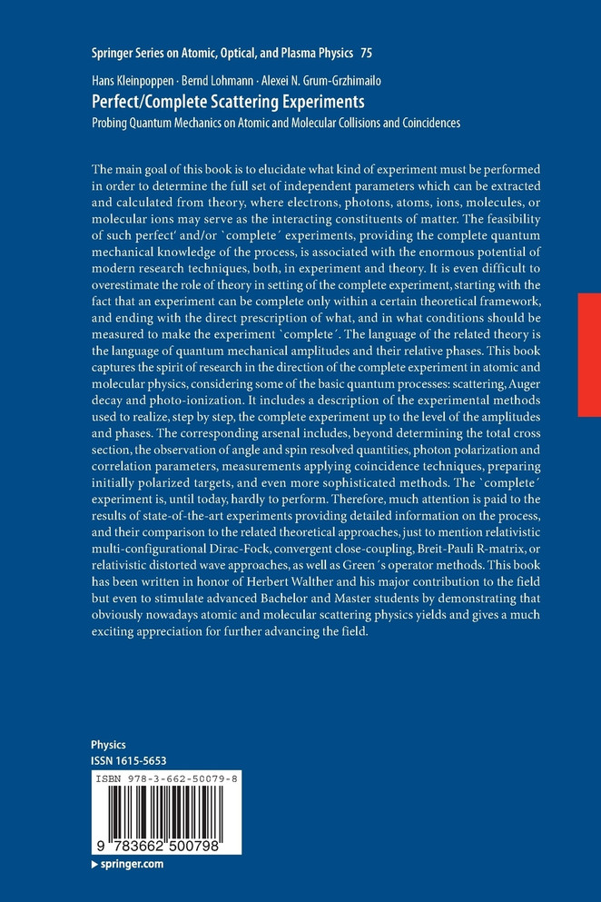 Perfect/Complete Scattering Experiments