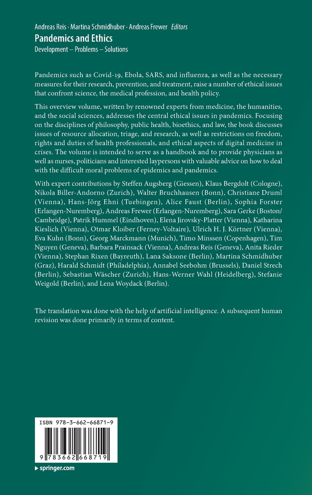 Pandemics and Ethics