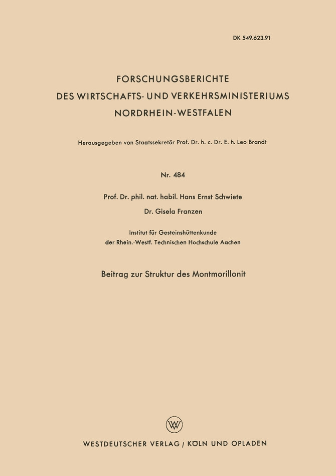 Beitrag Zur Struktur Des Montmorillonit