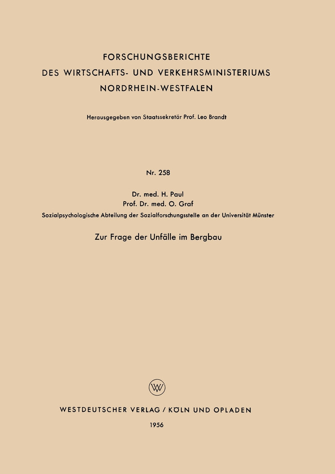 Zur Frage Der Unfalle Im Bergbau