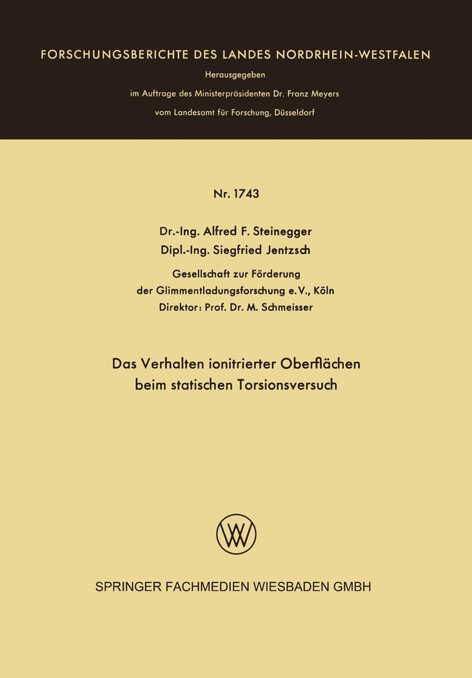 Das Verhalten ionitrierter Oberflächen beim statischen Torsionsversuch