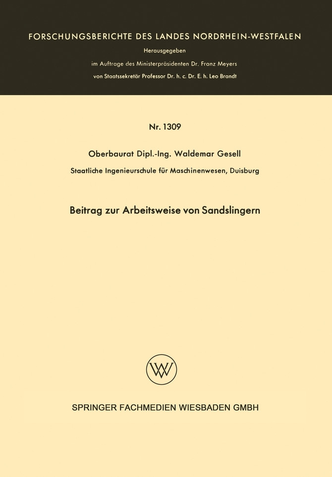 Beitrag Zur Arbeitsweise Von Sandslingern