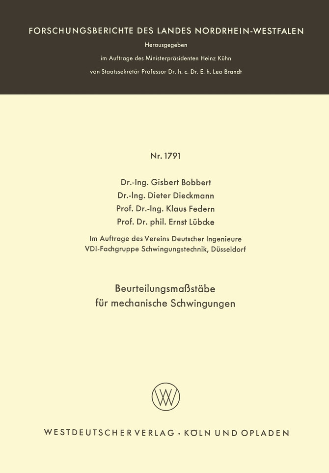 Beurteilungsmaßstäbe für mechanische Schwingungen