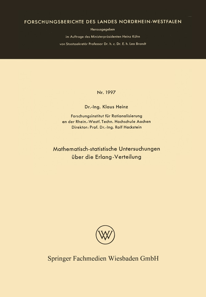Mathematisch-statistische Untersuchungen über die Erlang-Verteilung